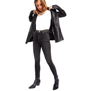 AGOLDE jeans Roxanne Super High-Rise Skinny distressed studded size 27 EUC